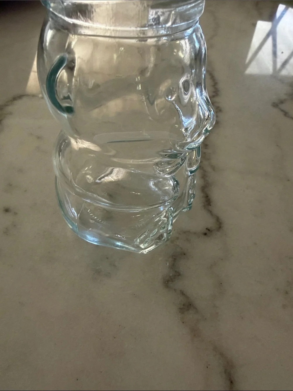 Clear Glass Honey Bear Jar - Decorative Home Accent